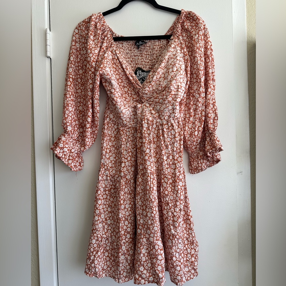 Angie floral print dress